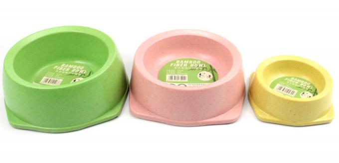 চমৎকার উপাদান বাঁশ তিন আকারের পোষা প্রাণী সালাদ বাটি 0