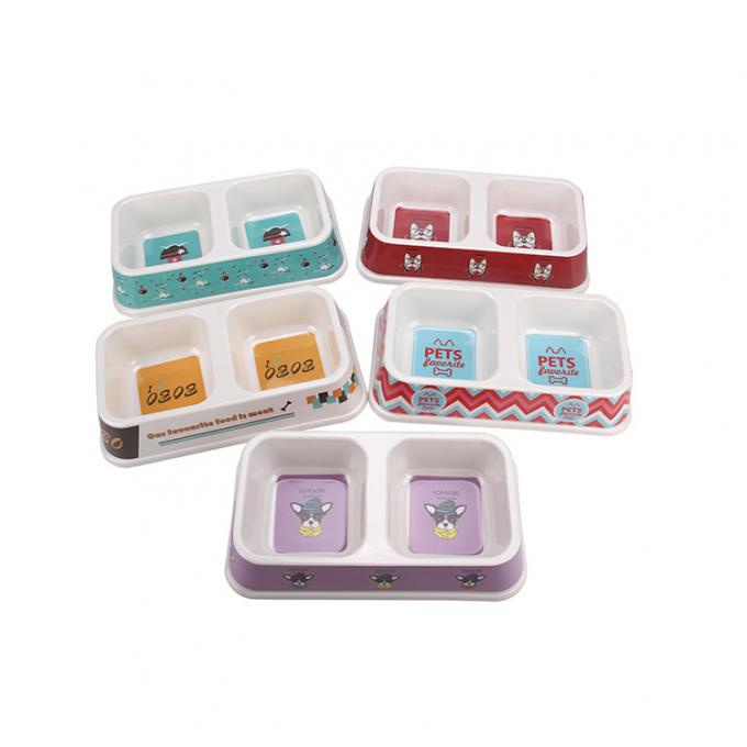 ডাবল প্লাস্টিকের কুকুর এবং বিড়ালের খাবার পানির বাটি ভাল মানের 3