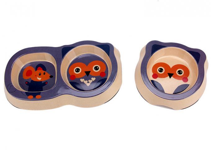 মিষ্টি এবং সুন্দর চেহারা বাঁশের পোষা প্রাণী বিড়াল এবং কুকুর খাওয়ানোর বাটি 2