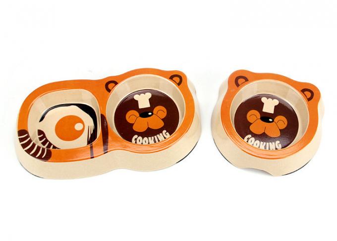 মিষ্টি এবং সুন্দর চেহারা বাঁশের পোষা প্রাণী বিড়াল এবং কুকুর খাওয়ানোর বাটি 1