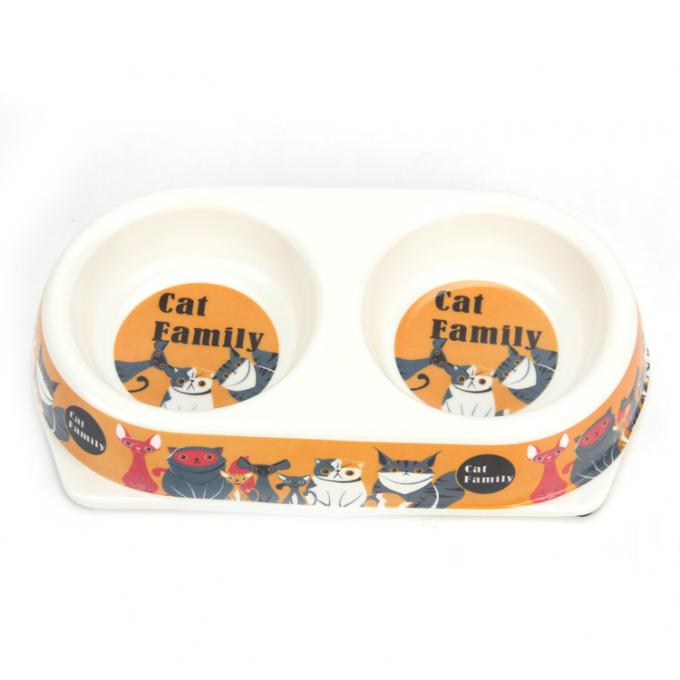 পরিবেশ বান্ধব বাঁশ ফাইবার পোষা প্রাণী ফিডার বাটি / পোষা প্রাণী ডাবল ফিডিং বাটি 3