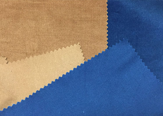 ইন্ডিগো / কালো 28 ওয়াট হালকা ওজন কর্ডুরয় ফ্যাব্রিক 98 কটন 2 স্প্যানডেক্স ফ্যাব্রিক