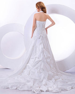 কাস্টম তৈরি ঘাড়ের চারপাশে স্ট্র্যাপ প্রয়োগ বিবাহের পোষাক জন্য birdal, মেয়েরা, নারী