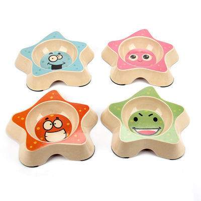 মিষ্টি পোষা প্রাণী জল খাদ্য খাওয়ানো বাঁশ কুকুরের বাটি