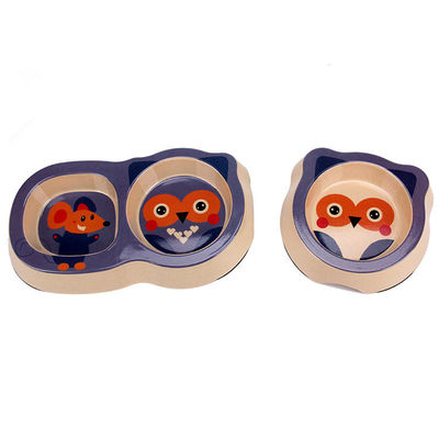 মিষ্টি এবং সুন্দর চেহারা বাঁশের পোষা প্রাণী বিড়াল এবং কুকুর খাওয়ানোর বাটি