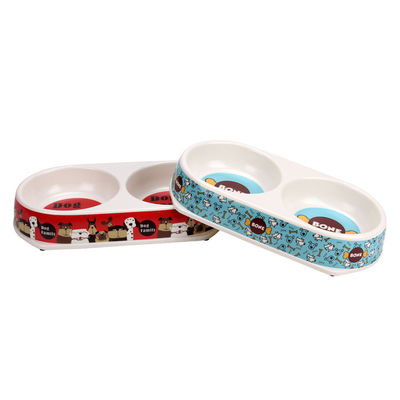 ডাবল মেলামিন অ্যান্টিব্যাকটেরিয়াল কুকুর এবং বিড়ালের পোষা প্রাণীর খাবার খাওয়ানোর বাটি